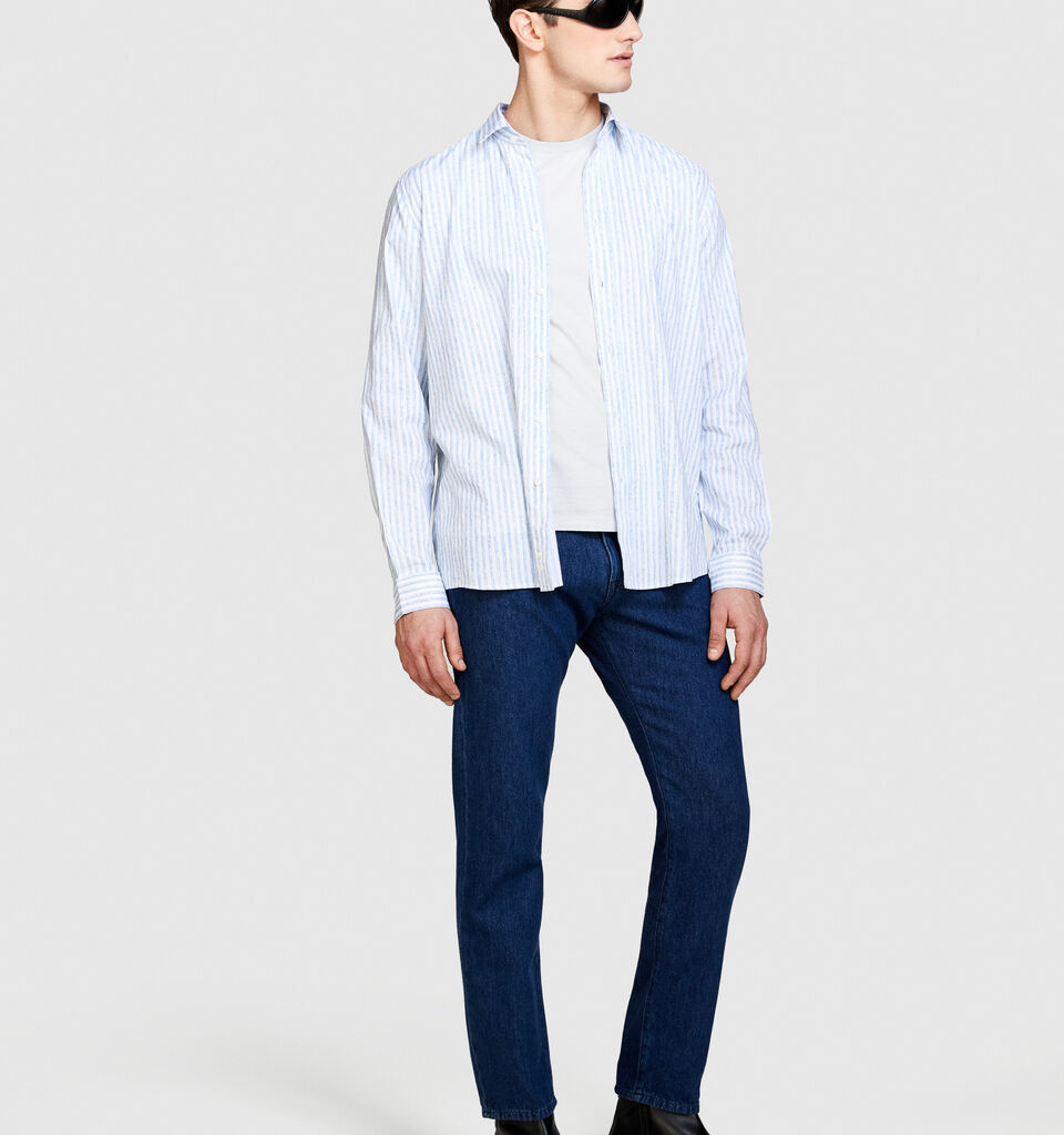 Regular fit printed shirt - men's regular fit shirts - Light Blue | Sisley image number 1